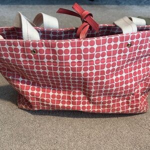 Kate Spade Pink and Tan Patterned Diaper Bag